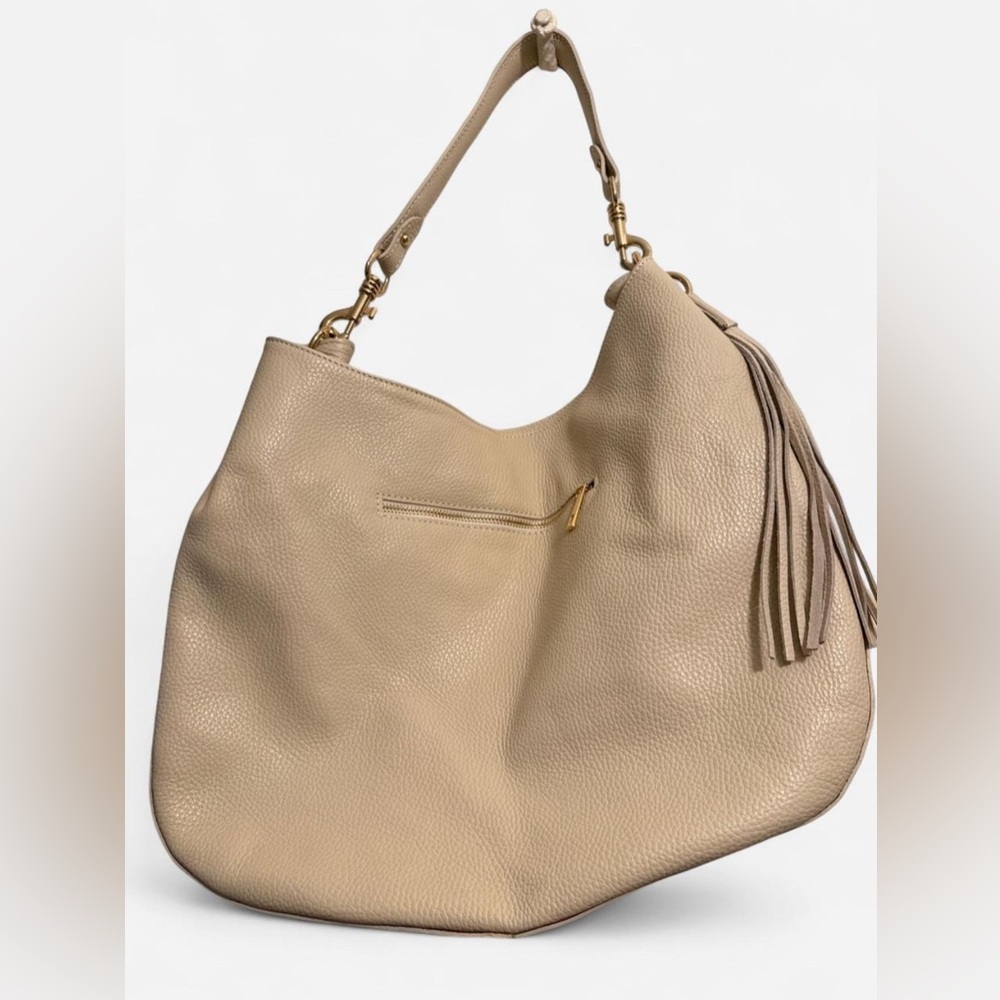 Off white leather shoulder bag